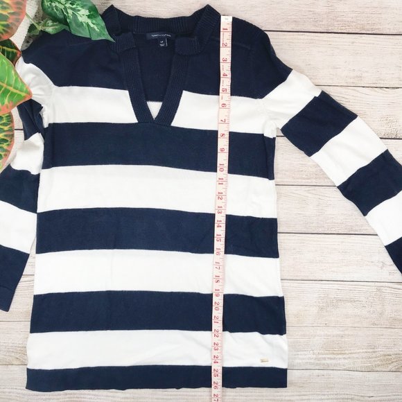 Tommy Hilfiger Navy and White Tunic Sweater - Picture 8 of 9